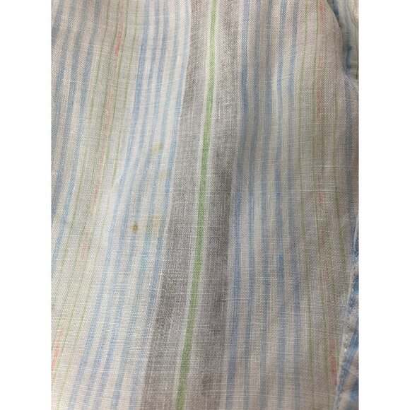 Mens‎ Tommy Bahama Linen Relaxed LS BD Muted Striped Shirt  XL - Picture 10 of 10